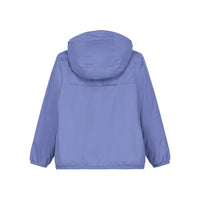 CLAUDE - KIDS PACKABLE FULL ZIP RAIN JACKET IN AZURE - Parkette.