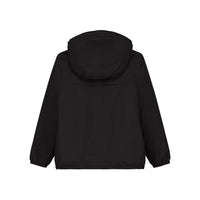 CLAUDE - KIDS PACKABLE FULL ZIP RAIN JACKET IN BLACK PURE - Parkette.