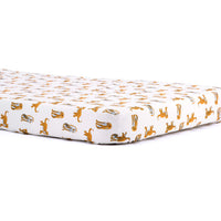 Yellow Jaguar Fitted Crib Sheet - Parkette.