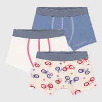 Boys' Bike Themed Cotton Boxers 3 Pack - Parkette.