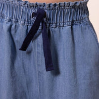 Light Denim Wide Leg Pants - Parkette.