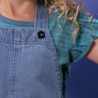 Light Denim Overall Dress - Parkette.