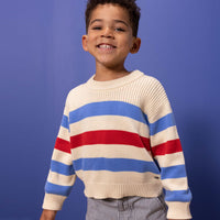 Stripy Cotton Pullover - Parkette.