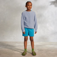 Sky Blue Melange Sweater - Parkette.