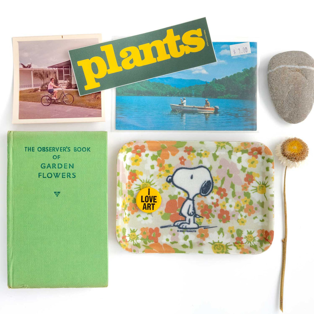 3P4 x Peanuts® - Snoopy Wildflowers Vintage-Style Tray - Parkette.