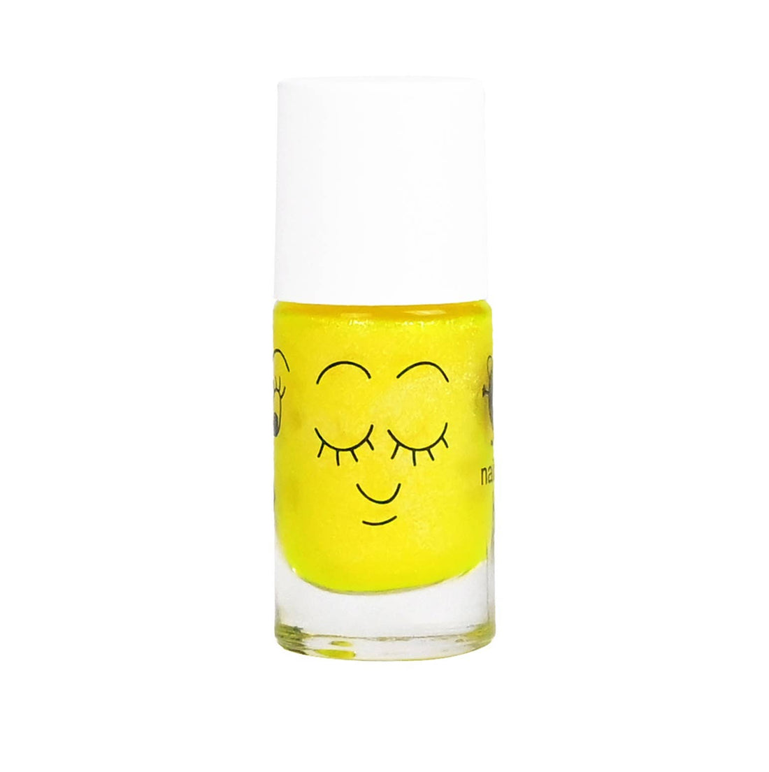 Nailmatic Kids Titi Neon Yellow Glitter Water-Based Nail Polish - Parkette.