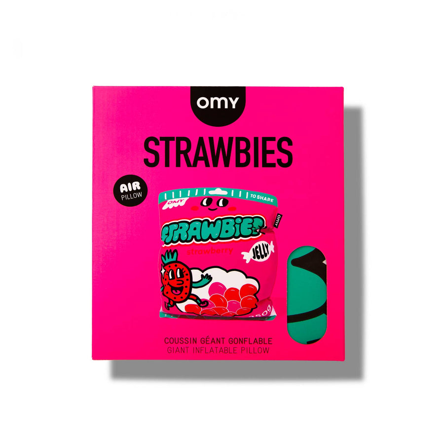 OMY Decorative Air Pillow – Giant Strawberry Candies - Parkette.