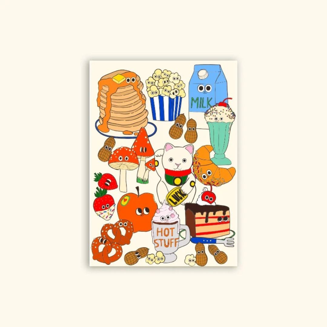 Funny Breakfast Postcard