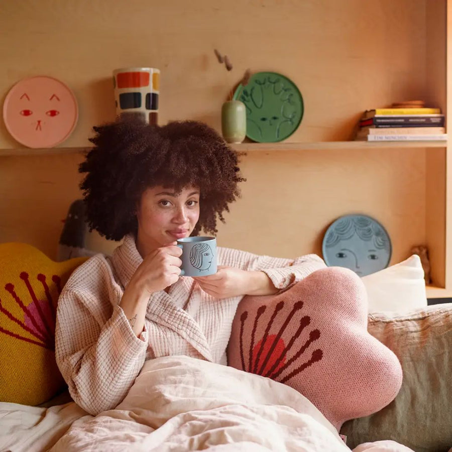 Pink Bloom Shaped Cushion