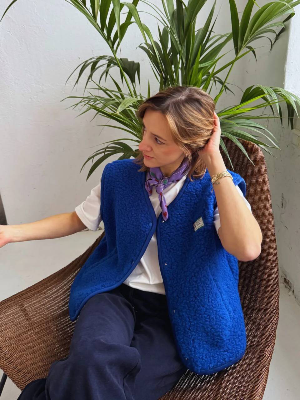 Adult Merino Wool Vest - Cobalt Blue