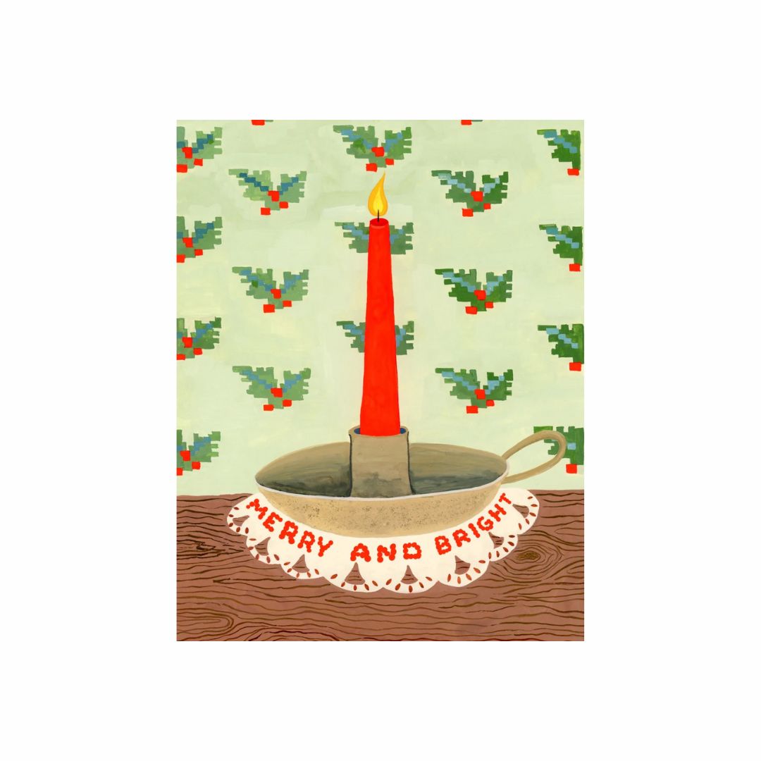Merry and Bright Candle Card