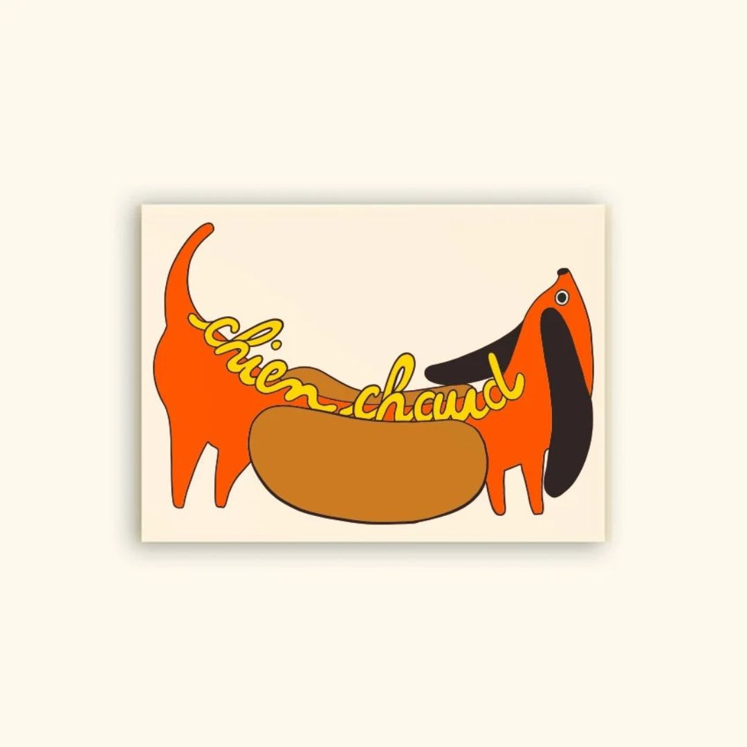 Chien Chaud Postcard