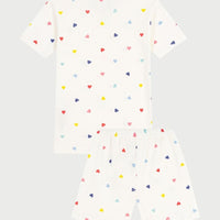 Heart Print Short Pajamas