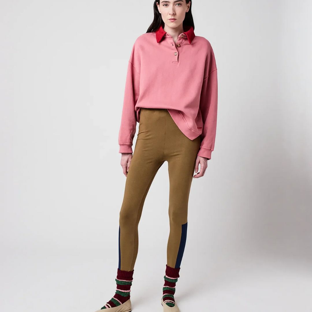 Womens Color Block Cotton Leggings - Parkette.