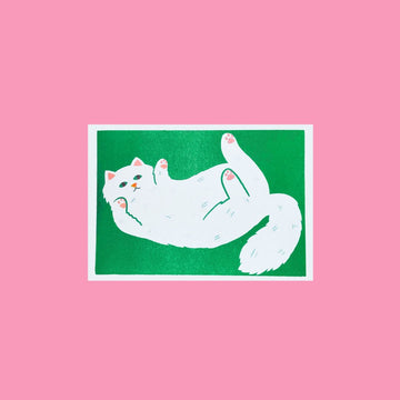 Naomi Wilkinson Stretching Cat Print - Parkette.