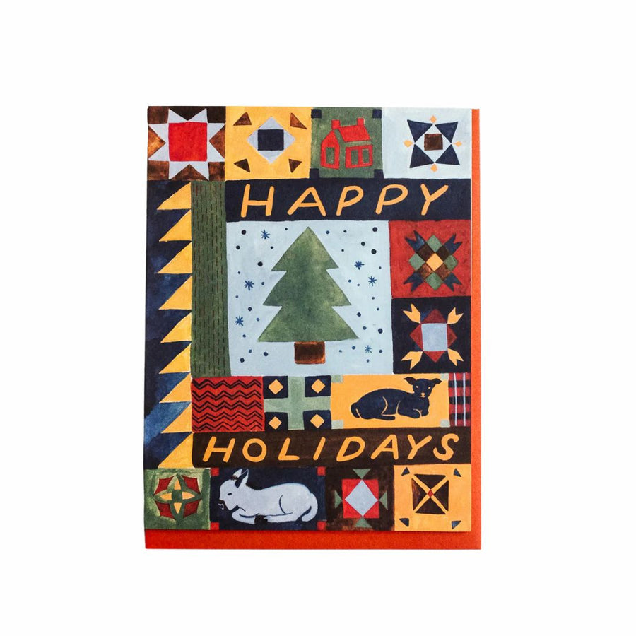 Happy Holidays Quilt Card