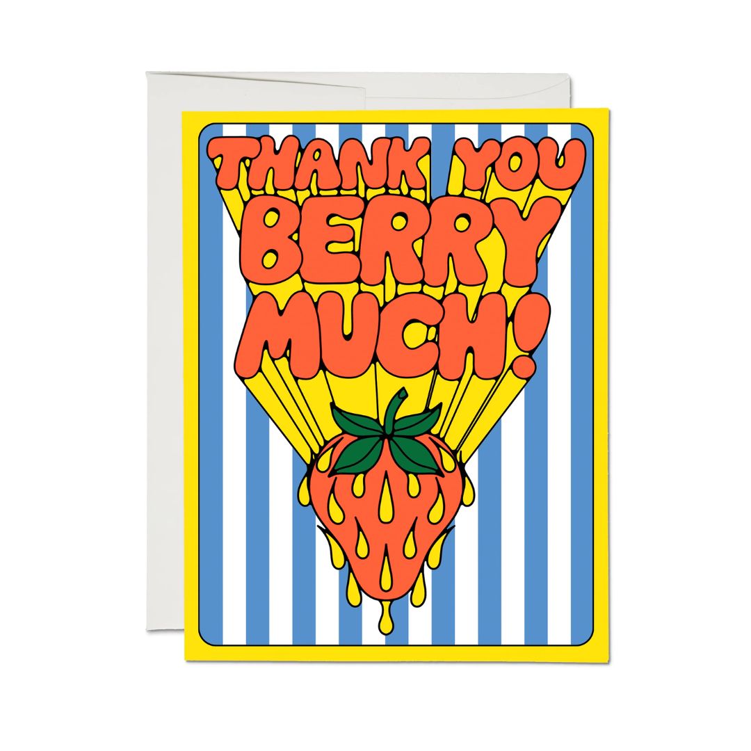 So Many Strawberries Greeting Card