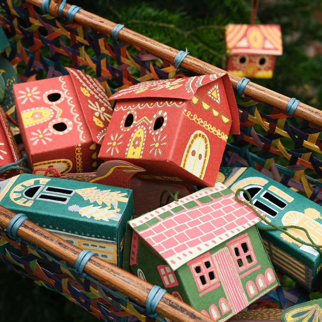 Gingerbread House Screen-Printed Board Decoration