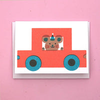 Red Mini Car Card