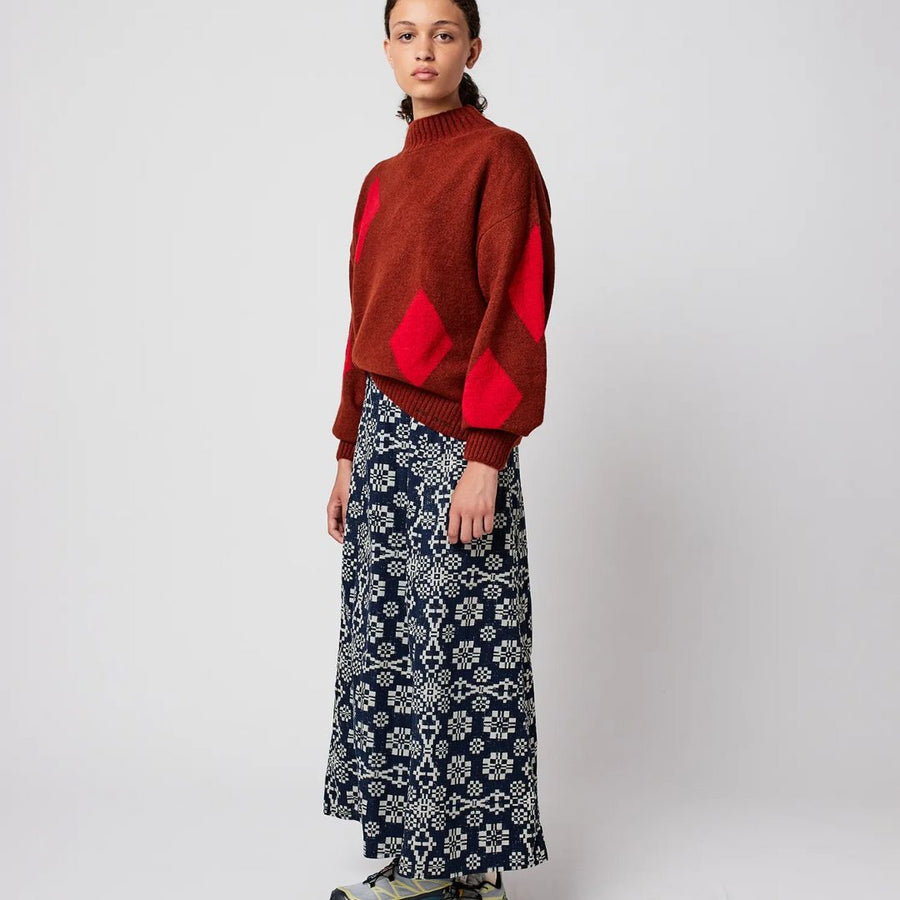 Womens Diamond Card Turtleneck Jumper - Parkette.