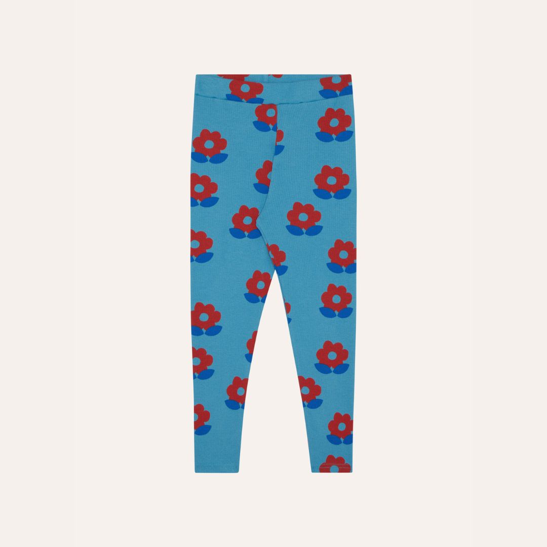 Big Flowers Blue Leggings - Parkette.
