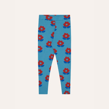 Big Flowers Blue Leggings - Parkette.