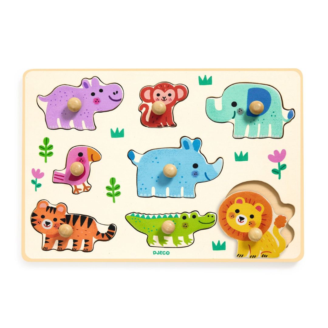 Hippo'n'Co Wooden Puzzle - 8 Pieces