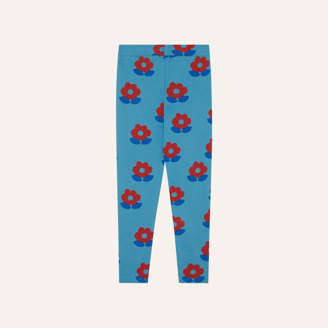 Big Flowers Blue Leggings - Parkette.