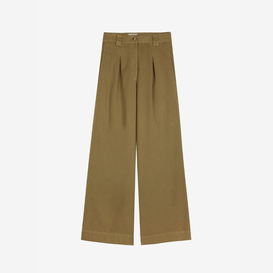 Womens Pleated Wide Leg Pants - Parkette.