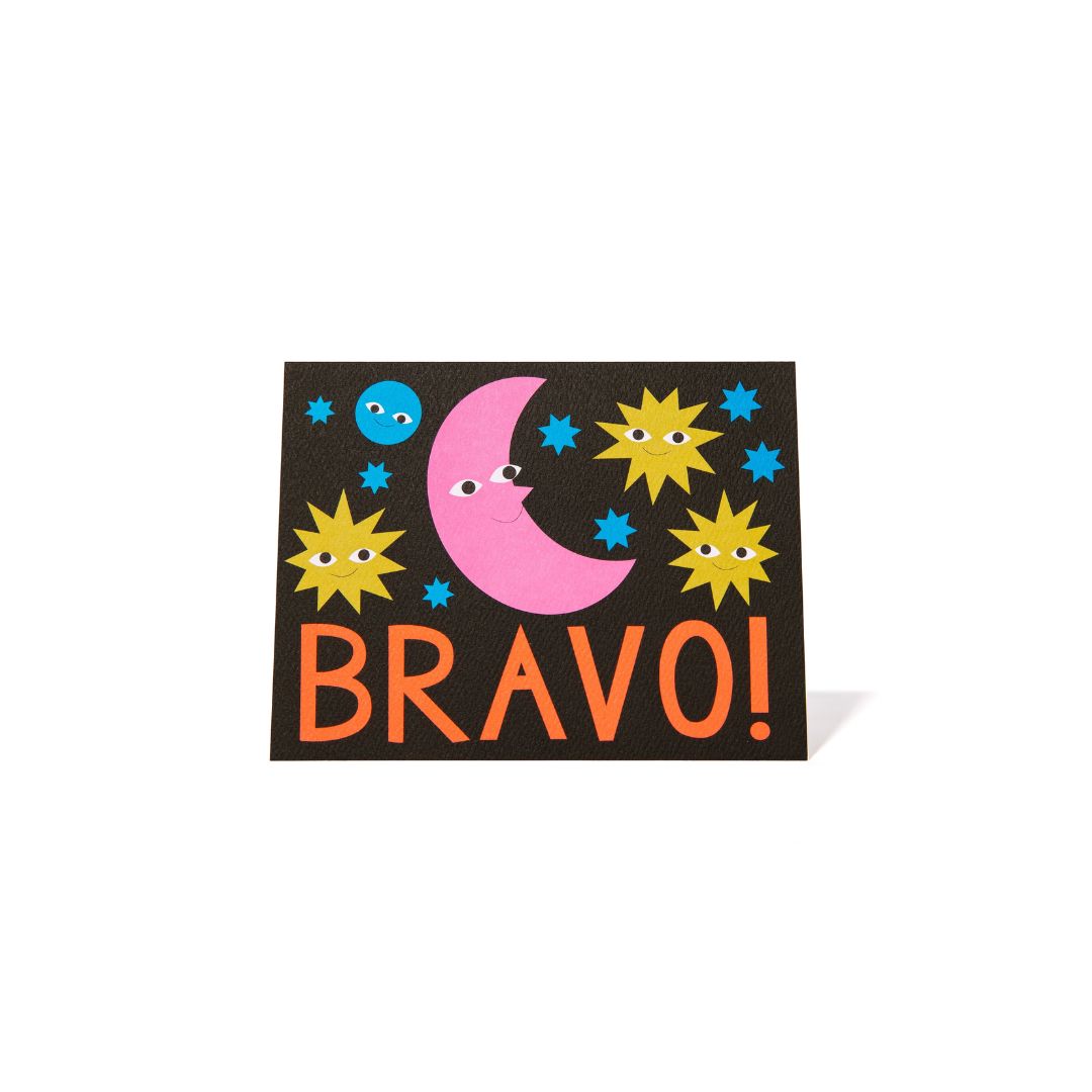 Bravo Moon & Stars Note Card
