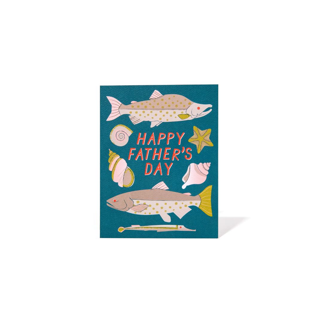 Happy Father's Day Fish Note Card - Parkette.