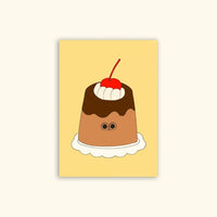 Dessert Purin Postcard