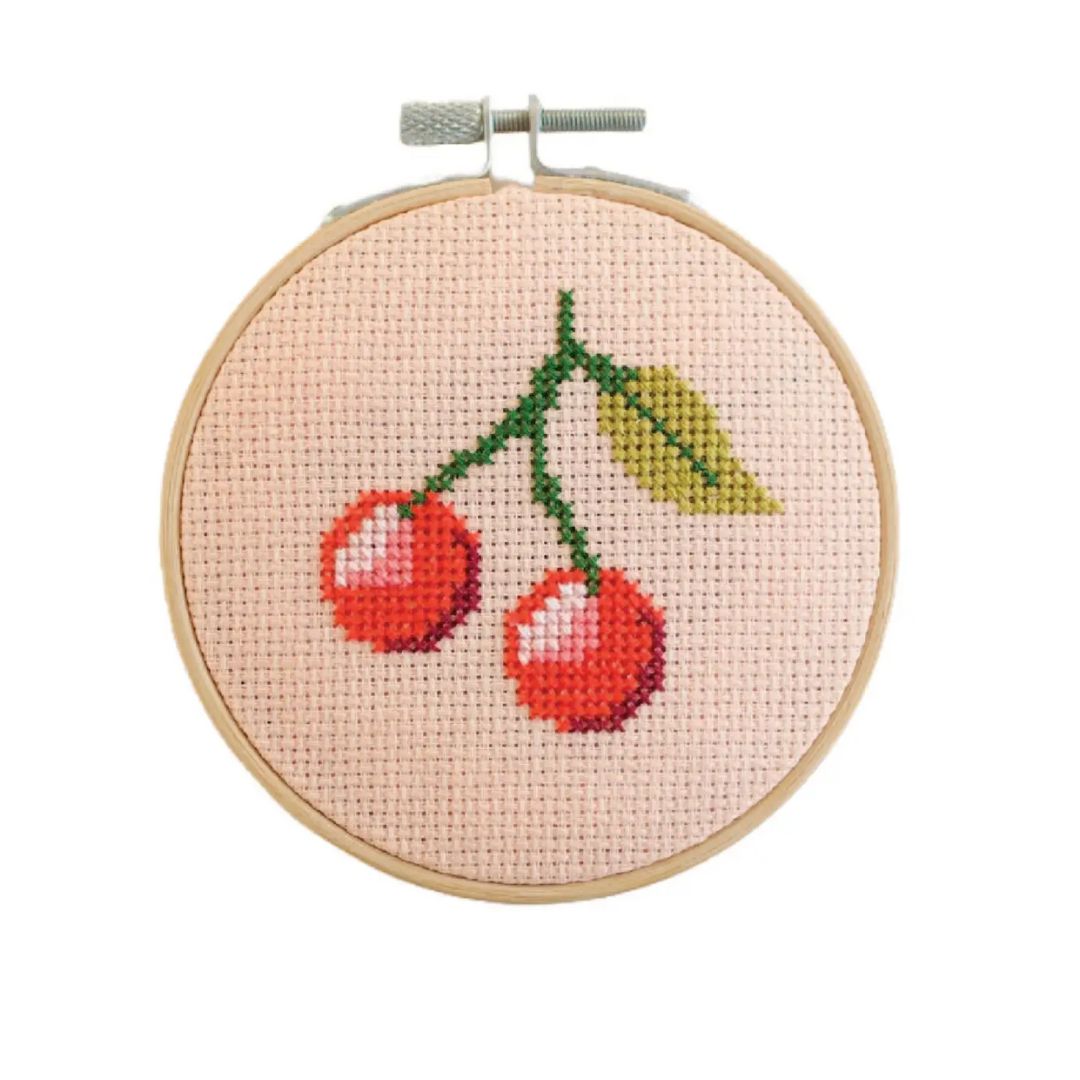 Cherry Cross Stitch Kit for Beginners