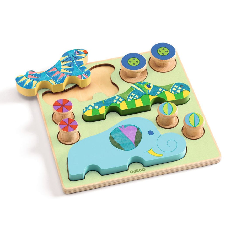 Puzz & Roll Bariolo Wooden Puzzle - Parkette.
