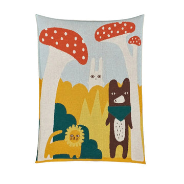 Trees & Creature Cotton Mini Blanket - Parkette.