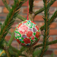 Crimson Flowers Bauble
