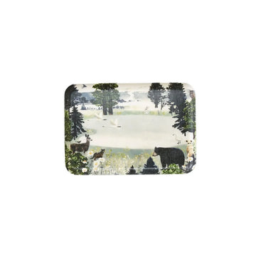 Forest and Animals Medium Linen Tray by Misato Ogihara