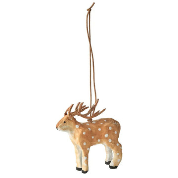 Paper Mache Reindeer Ornament