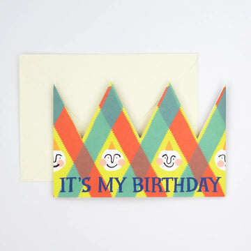 It's My Birthday Party Hat Card