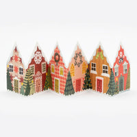 Christmas Houses Concertina Card - Parkette.