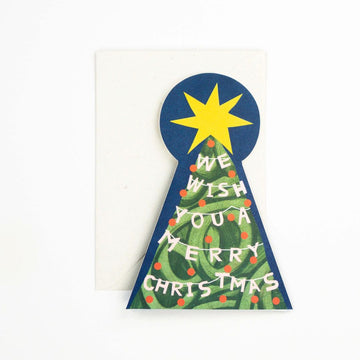 Merry Christmas Tree Fold-Out Card - Parkette.