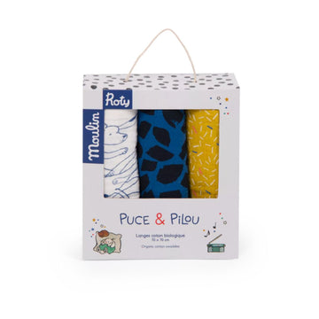 Pouce et Pilou Organic Cotton Swaddles - Set of 3 - Parkette.