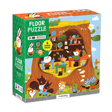 Forest School 25 Piece Floor Puzzle with Shaped Pieces - Parkette.