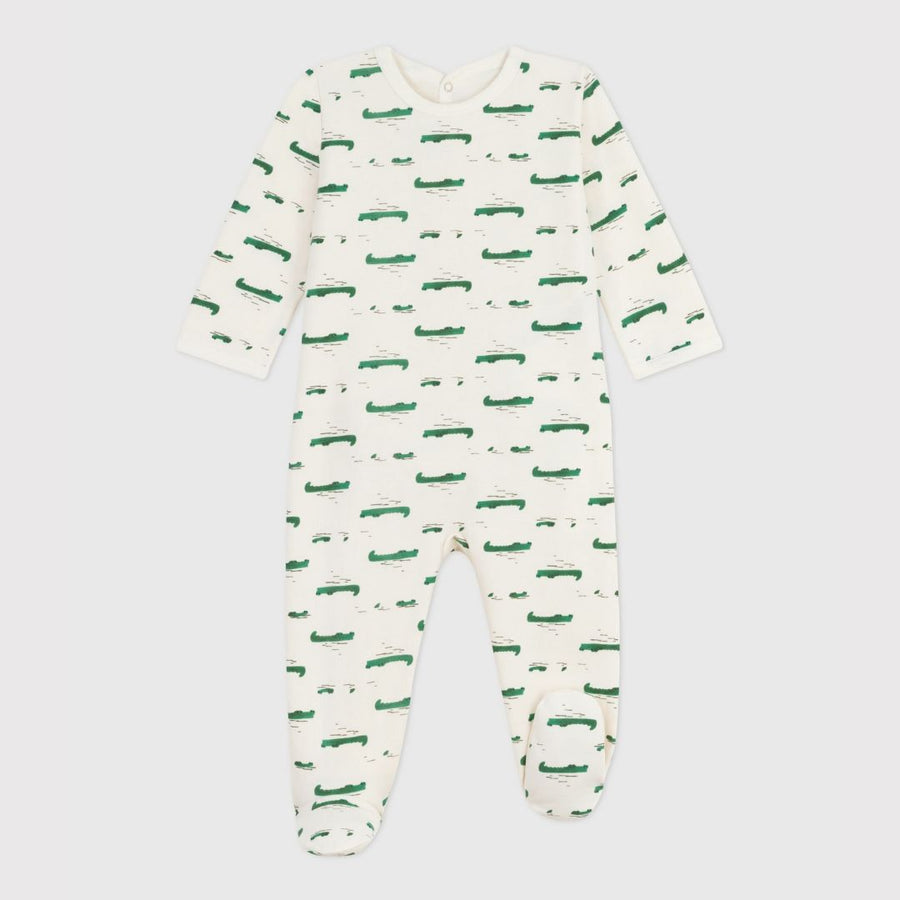 Brushed Cotton Crocodile Baby Pajamas - Parkette.