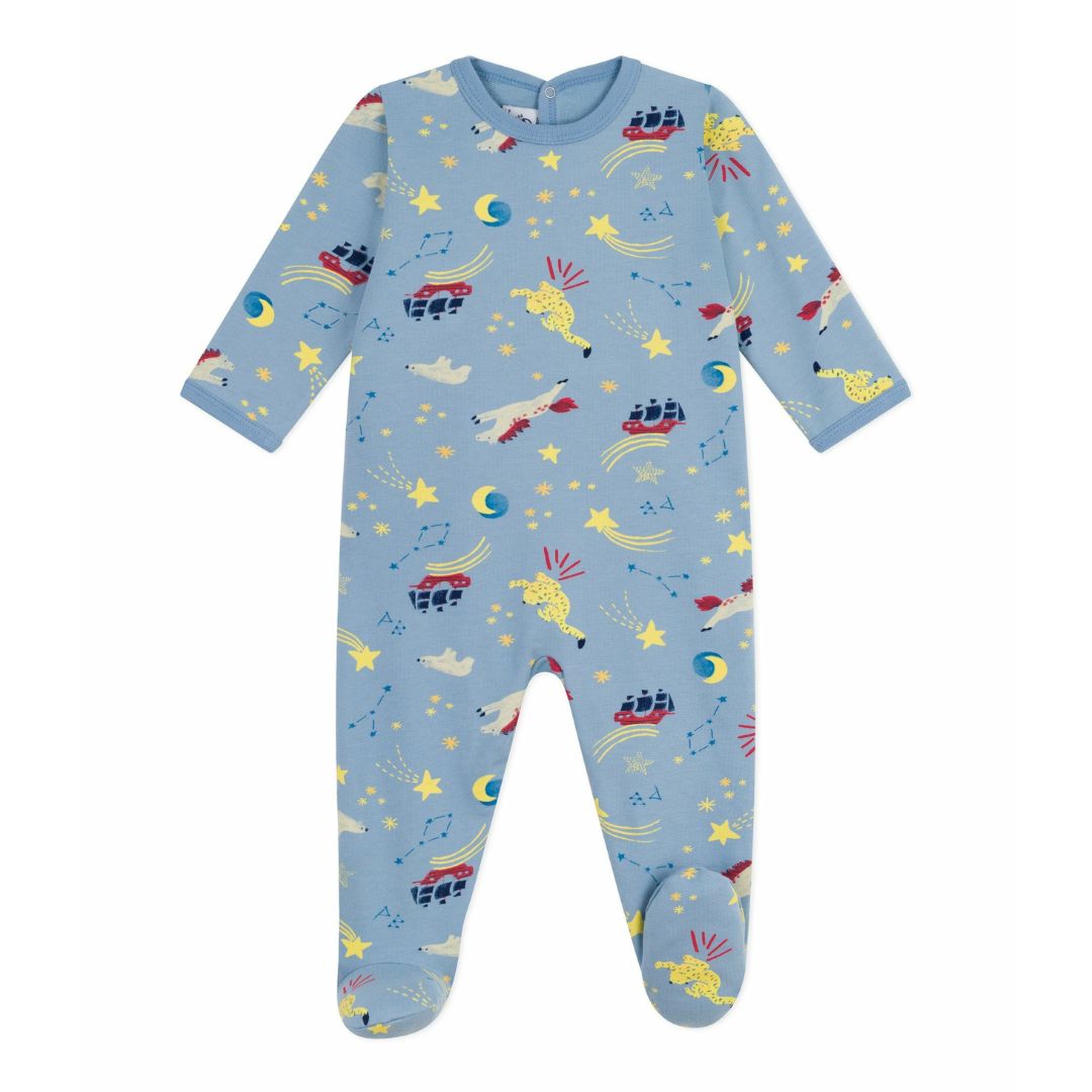 Unicorn Fleece Baby Footed Sleepsuit - Parkette.