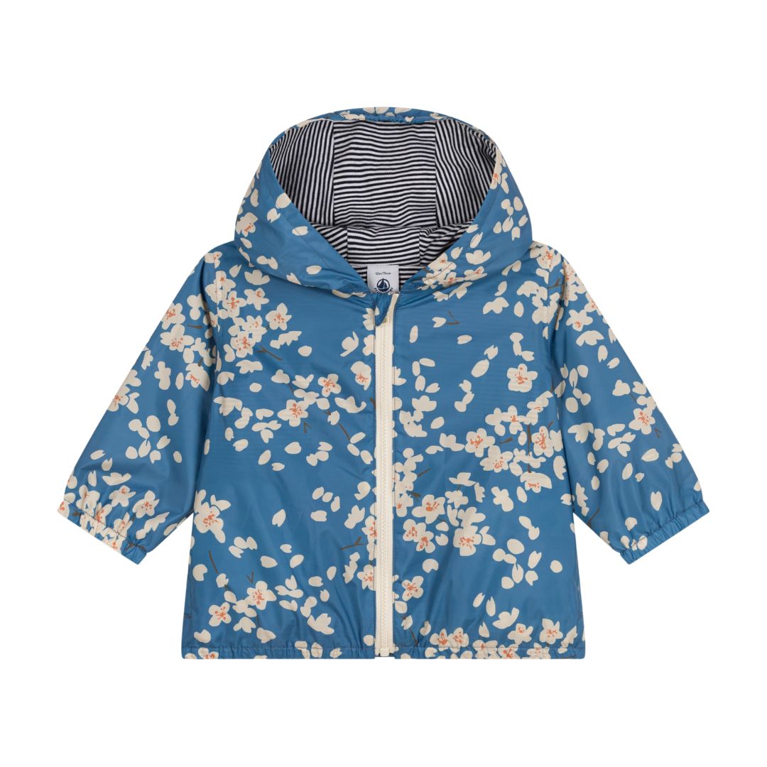 BABY CHERRY BLOSSOM PRINT WINDBREAKER - Parkette.