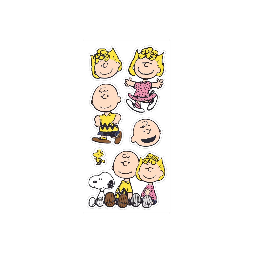 Pipsticks Charlie Brown & Sally Sticker Sheet - Parkette.