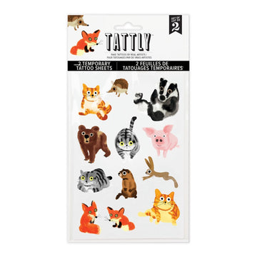 Furry Friends Temporary Tattoo Sheet - Parkette.