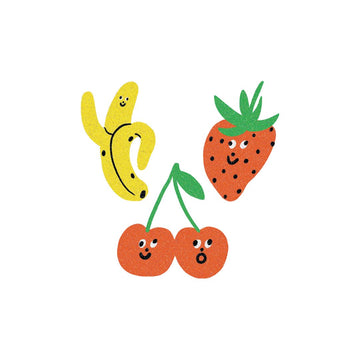 Glitter Fruit Faces Temporary Tattoos - Parkette.