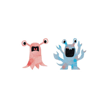 Glitter Monsters Temporary Tattoo Pair - Parkette.